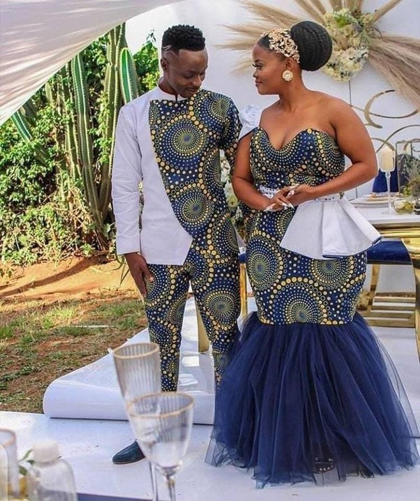 African theme 2024 wedding dress