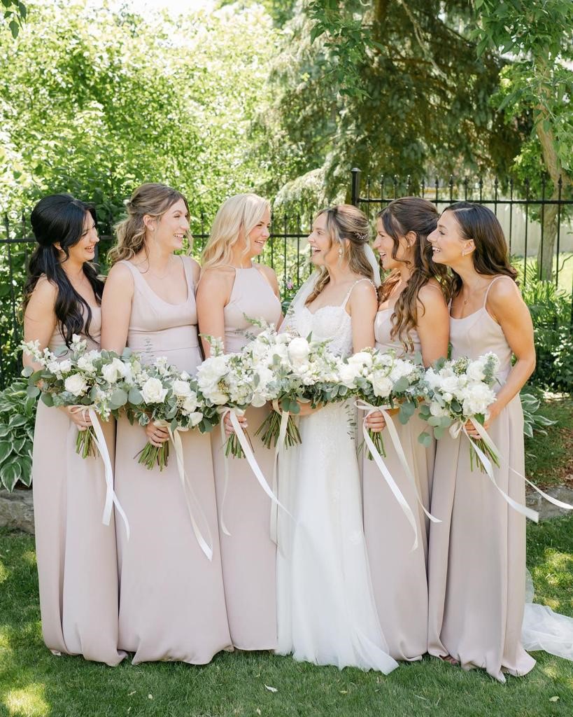 Rustic pink clearance bridesmaid dresses